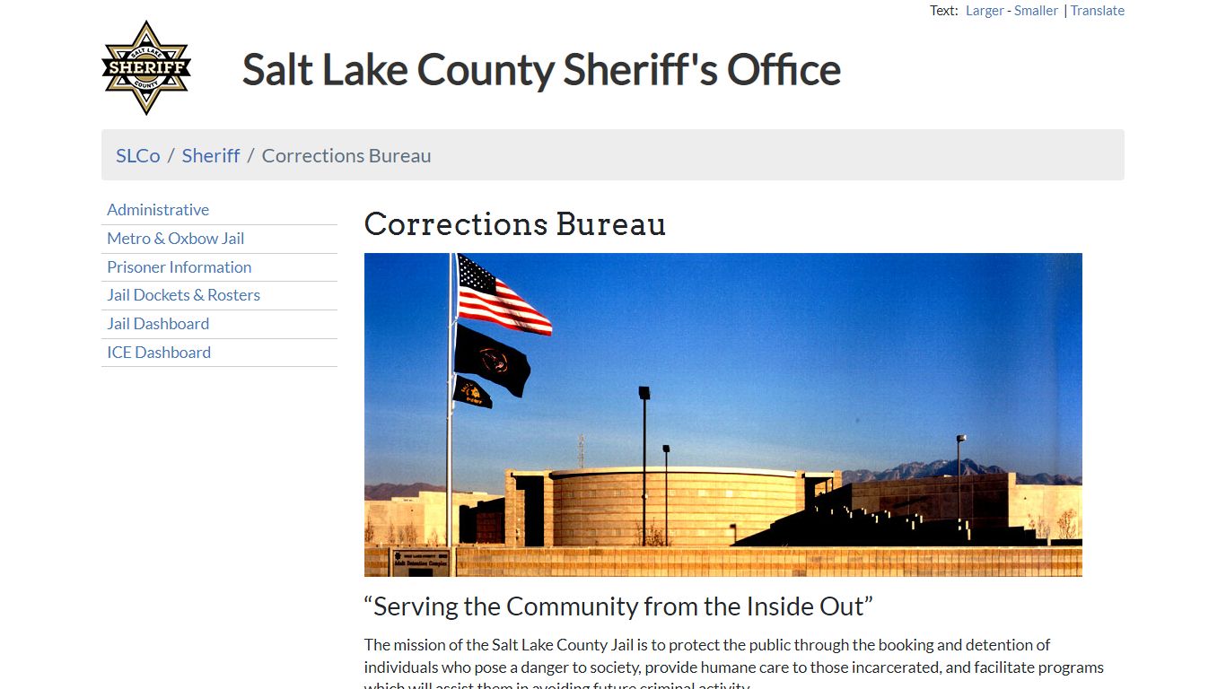 Corrections Bureau - Sheriff | SLCo